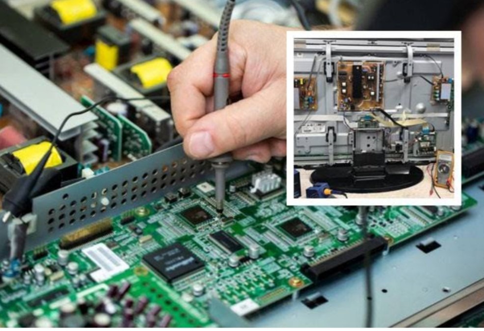 Plasma LED TV motherboard diagnostics using test probe